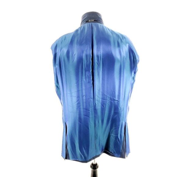 DAMAGED Arnold Brant Marzotto Wool 3‎ Button Blazer 48L Blue - Picture 15 of 15